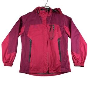 Diamond Candy Jacket Womens Medium Pink Hooded Waterproof Hiking Gore-Tex